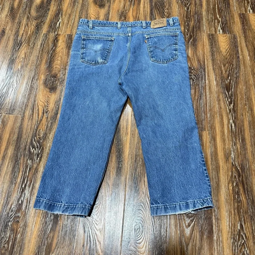 Vintage Levi's 517 Orange Tab Boot Cut Blue Jeans Mens Size 44X30 (40X24 Actual)